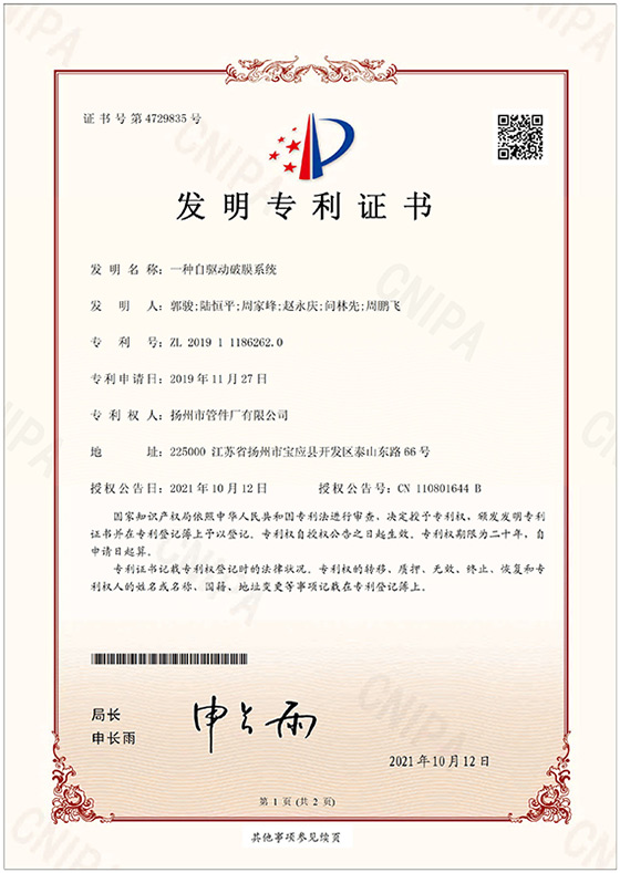 發(fā)明專利-一種自驅動破膜系統(tǒng)